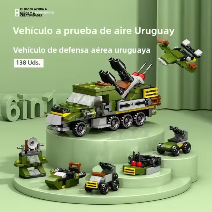 Bloques De Construcción MOC 99A Tanque De Batalla Principal Militar Challenger Leopard Panther Juguetes Para Niños Modelo De Ejército Soldado Pesado - 1
