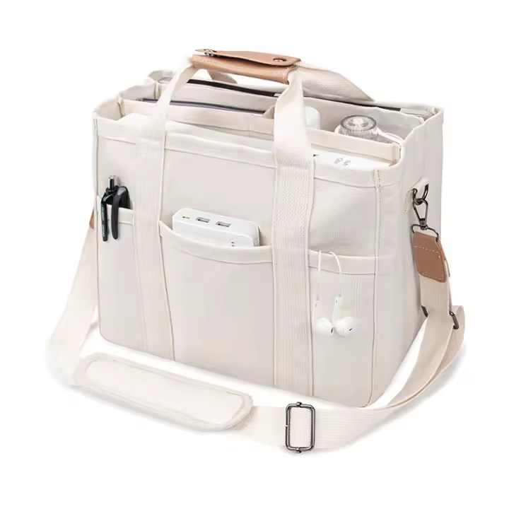 ER Bolso de Lona con múltiples bolsos para Mujer, Bandolera de gran capacidad con compartimientos. - 1