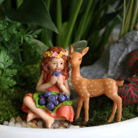 Set De Mini Faeitas Comiendo Bayas Adornos De Jardín De Resina Estatuas De Hadas Para Exteriores Decoración De Césped Y Patio - details 13