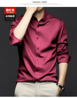 Camisa Larga Para Hombres Talla 6XL Antirroto No Hierro Formal Profesional Casual Social De Alta Gama Cuello En V Botones Sólido - details 8