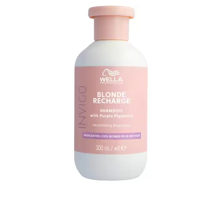 Wella Invigo Blonde Recharge Champú 300 Ml. Realza y mantiene la vitalidad de los tonos rubios. Nuevo Formato. - 1