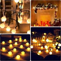 1Pack Luces De Cadena Solar Para Jardín Globos De Navidad Impermeables Con 8 Modos Decoración De Bodas Al Aire Libre Y Navidad - details 5