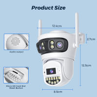 Cámara De Seguridad IP 15MP 8K Con Tres Lentes Wifi Exterior Tres Pantallas Vigilancia De Video Visión Nocturna Detección De Humanos CAM - details 18