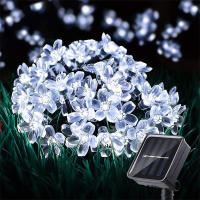 Cadena De Luces LED Solar Con 8 Modos 39 Pies 100 Luces Florales Impermeables Para Decoración De Navidad Y Halloween - details 8