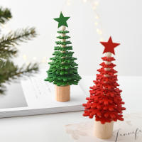 Adorno Navideño De Madera En Forma De Copina Con 10 Capas Miniárea De Árbol De Navidad Decoración De Fiesta Y Hogar - details 5