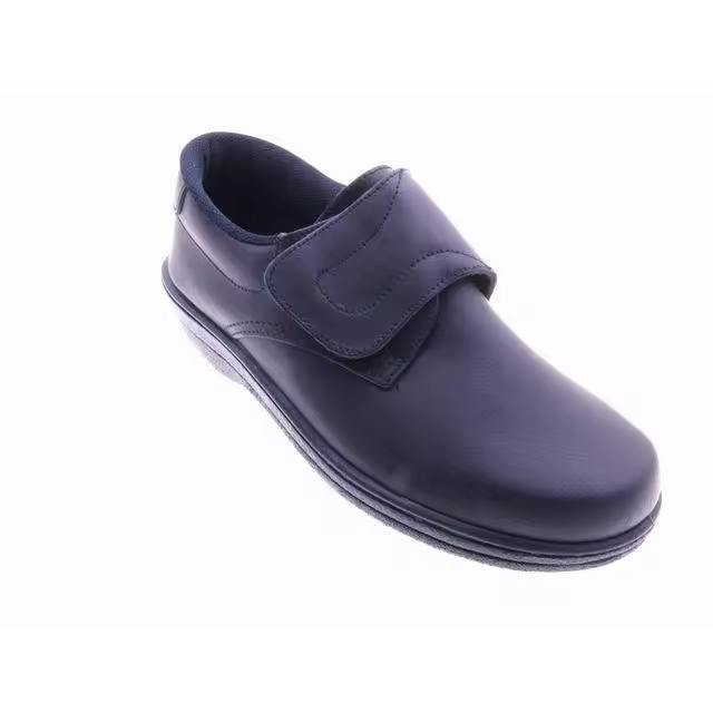 Mº790  NEGRO Y BLANCO Y AZUL  ZUECO DE MUJER MARCA PERCLA CERRADO CON VELCRO EN PIEL  CON FORRO TEXTIL Y SUELA DE PVC IDELA PARA TRABAJO Y PARA TODO TIPO DE SITUACIONES - 1
