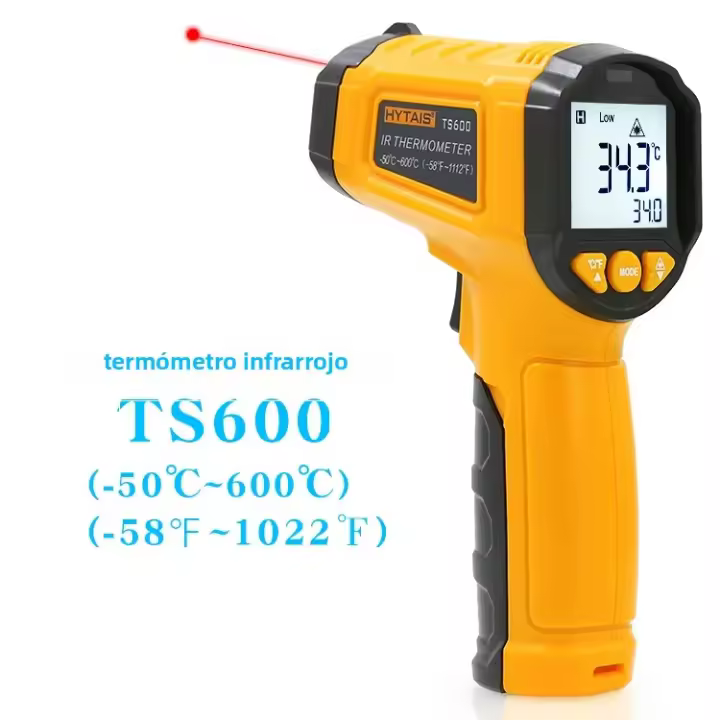 Termómetro Infrarrojo No Contacto TS380 HYTAIS Precisión Industrial Manómetro Electrónico De Temperatura Mide Hasta 120°C Batería AAA - 1