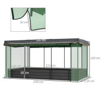 Camas elevadas de Maple with Red de Protección Contra Pájaros, Camas de Jardín gris Oscuro para balconies y Terrazas, dimensiones 230x110x110cm, ideal para Protección Solar - details 6