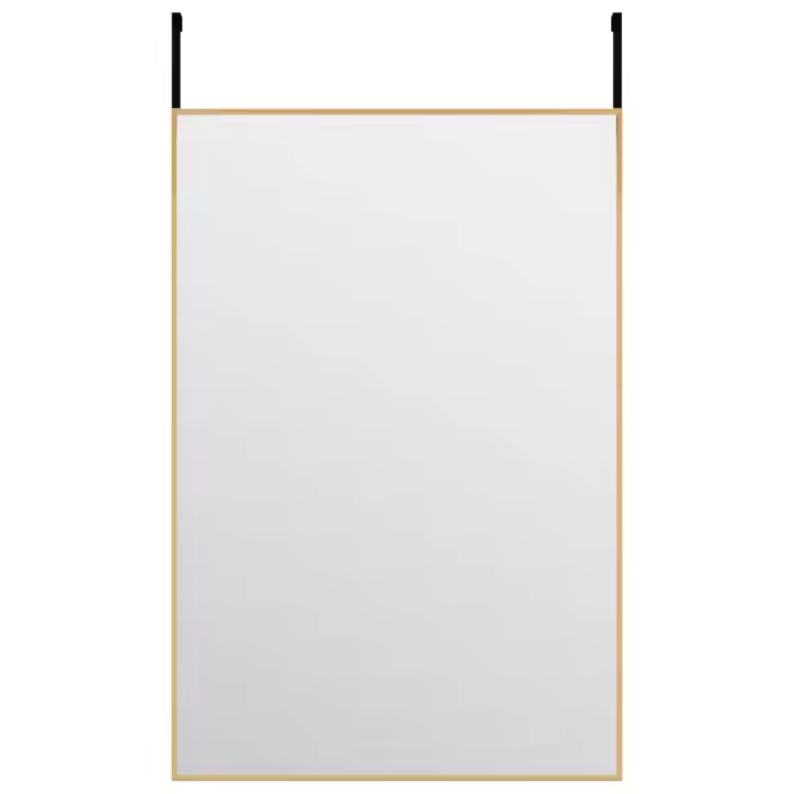 Espejo de Puerta Cristal y Aluminio Dorado 40x60 cm, Espejo de maquillaje - 1