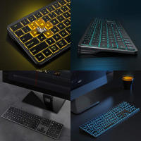 Teclado Inalámbrico Bluetooth Con Iluminación Multicolor Recargable Para Multiple Dispositivos Compatible Con Laptop Tablet iPad Estilo Ergonómico Multifuncional - details 6
