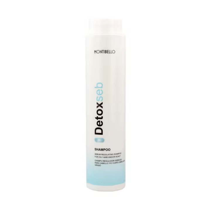 Montibello detoxseb champú 300 ml, champú regulador sebáceo para cabello y/o cuero cabelludo graso.  - 1