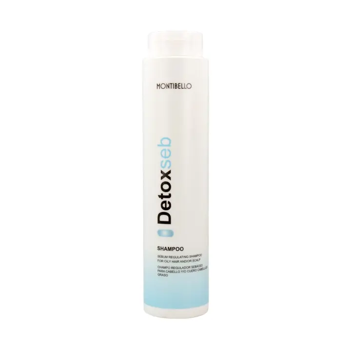 Montibello detoxseb champú 300 ml, champú regulador sebáceo para cabello y/o cuero cabelludo graso.  - 1