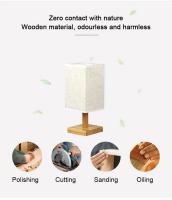 Lámpara De Mesa LED Estilo Chino Decorativo Luz Nocturna USB Dimmer Con Sombrilla De Tela Iluminación Para Dormitorio - details 1