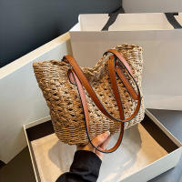 Bolso De Hombro Para Mujer Casual De Rotura Gran Capacidad Tejido De Paja De Verano Bolso De Playa Bolso De Viaje Para Dama - details 16