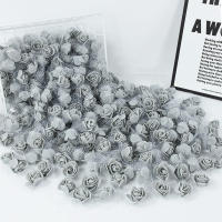 100/200 Piezas De 4cm Cabezas De Rosas De Esponja PE Para Decoración De Bodas Fiestas Hogar DIY Scrapbooking Coronas Flores Rojas Artificiales - details 12