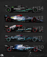 Bburago 1:24 Mercedes-AMG Team W14 44# Hamilton 63# Russell Fórmula 1 Coche De Juguete De Aleación Modelo De Cera Para Coleccionistas - details 1