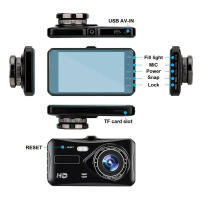 Cámara De Coche 1080P Con Pantalla Táctil Y Cámara Trasera Para Vehículo Visión Nocturna Grabadora De Video DVR Dual Para Carro - details 15