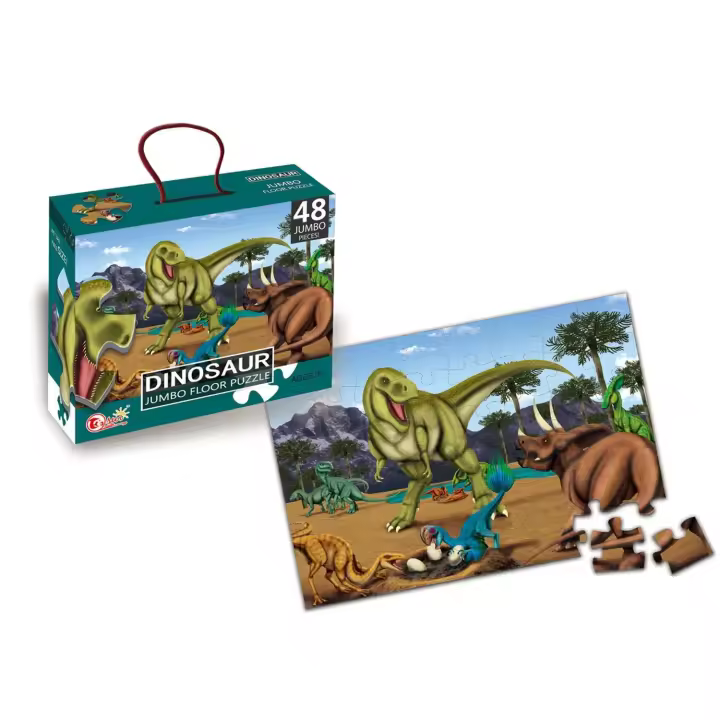 PUZLE DE 48 PIEZAS: DINOSAURIOS SALVAJES - 1