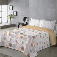 Colcha Doble Cara Primavera Verano Amarillo - Lunares y Sólido | Tallas Cama 90, 105(1 Funda) y Cama 135 150(2 Fundas) |  Termosellado Industrial | Incluye Fundas de Almohada  | Termosellada No hace bolitas y Fácil Planchado - details 2