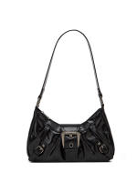 Bolso De Hombro Retro Y2K Estilo Maillard Pliegue Con Clavos Para Mujer Material PU De Moda Y Tendencia Con Cierre De Cremallera - details 0