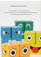 Bloques De Madera Educativos Para Niños Juego De Tablero 3D Cambio De Cara Cubo De Expresión Montessori Juguetes Interactivos Para Niños Y Niñas - details 1