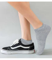 5 Pares De Calcetines Bajo Para Hombre Color Sólido Negro Blanco Transpirables De Algodón Deportivos Negocios Para Mujer Y Hombre - details 13