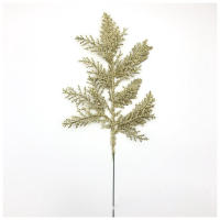 5Pcs Ramas De Pino Artificiales Para Navidad Decoración De Casa Con Guirnalda De Oro Brillante Adorno De Árbol De Navidad - details 13