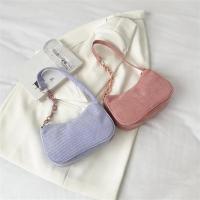 Bolso De Hombro De Corduroy Chic Con Cadena Underarm Bolso De Mano Sencillo Para Mujeres Con Cremallera Adecuado Para El Uso Diario - details 20