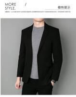 Chaqueta De Lana Elegante Para Hombre Estilo Coreano Británico Versión Sencilla De Color Sólido Para Bodas Y Trabajo Chaqueta De Negocios Con Mangas Largas - details 14