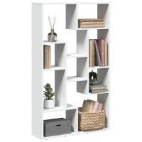 vidaXL Estantería de madera de ingeniería negra 72x20x120 cm en color Negro/Roble ahumado/Marrón roble y más | almacenamiento funcional diseño moderno para baño dormitorio sala - details 6