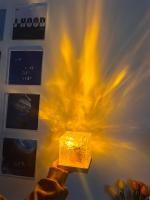 Lámpara De Cristal Con Proyector De Galaxia Ondas De Agua 16 Colores Dinámico Control Remoto RGB Ajustable Decoración Luz Nocturna - details 0