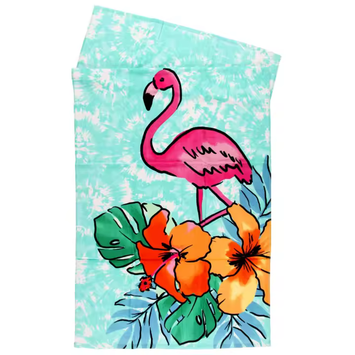Toalla de Baño Boboli para Niña - Diseño Flamenco Encantador - Suave y Absorbente - 1