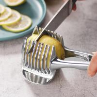 Cortador De Frutas Y Verduras De Acero Inoxidable Mano Herramienta De Cocina Portátil Para Naranja Limón Tomate Cebolla Cortador De Alimentos Eco-amigable - details 1