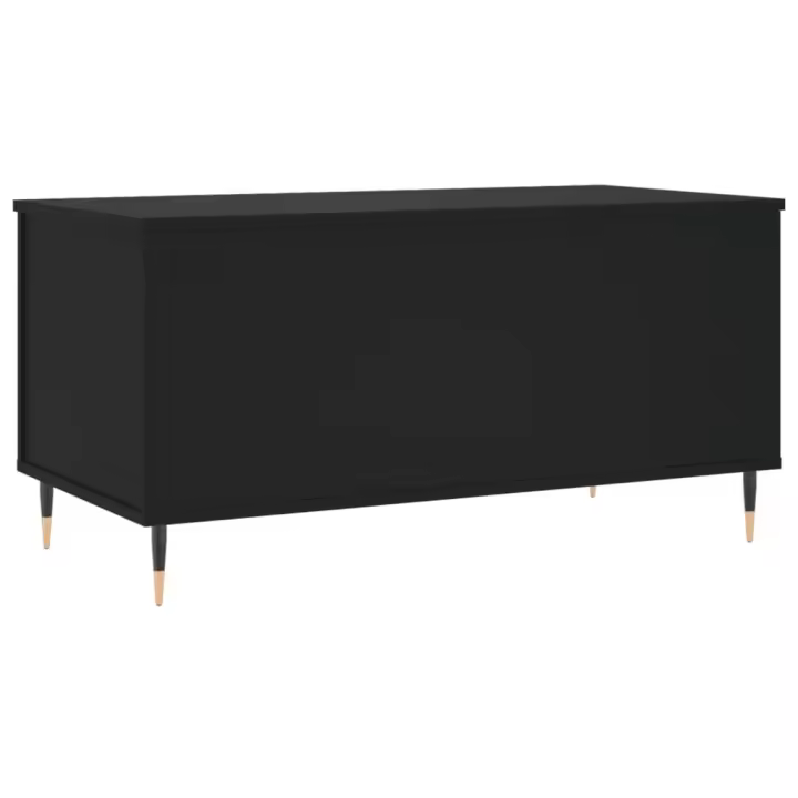 vidaXL Mesa de centro madera contrachapada negro 90x44,5x45 cm - 1