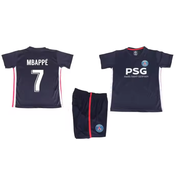 Equipación Mbappe PSG camiseta y pantalón réplica oficial número 7 color azul Paris Saint Germain 2223PSGMBA - 1