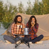 Mesa de camping plegable portáthil, Mesa de picnics de Aluminio Grande y compacta para Playa, Mesa de camping plegable y Ligera para Exterior que se puede plegar y enrollar, accesorios Esenciales para acampar en la Playa - details 4