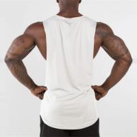 Top De Gimnasio Para Hombre Camiseta Sin Mangas De Algodón Estilo Deportivo Casual Para Verano Color Negro Blanco Azul Gris Rojo Amarillo Tallas M L XL XXL - details 8