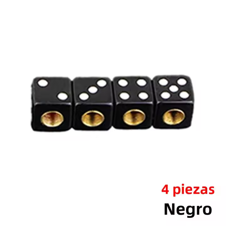 AUTCOAT 4/8Pcs Dice Tire Valve Stem Caps Universal Plásticos Cubierta Para Válvula De Neumáticos De Coche/Moto/Ciclo - 1