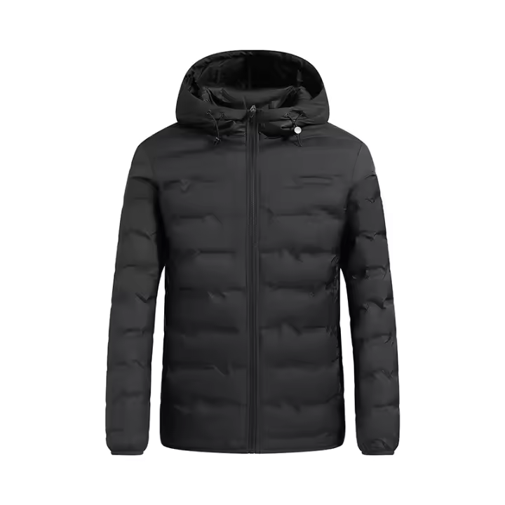 Chaqueta De Pato Acolchada Exterior Para Hombre Casual Con Capucha Impermeable Y Respirable Para Otoño E Invierno Cálida Y Ligera - 1