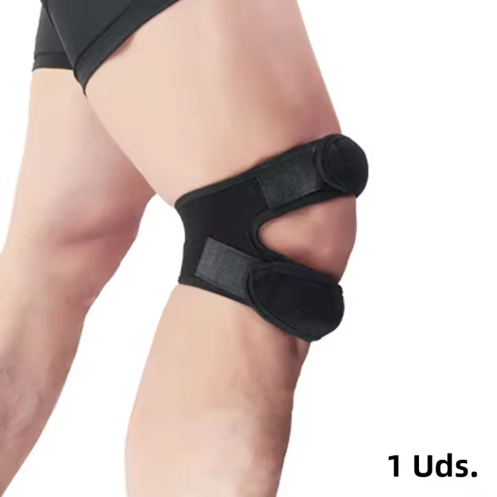 1PC Soporte De Rodilla Deportiva Protección Patela Doble Cinta Elástica De Múltiples Usos Para Fútbol Y Baloncesto Guía Abierta De Rodilleras - 1
