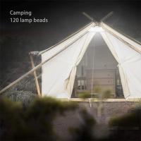 Lámpara De Camping LED Potente 2400LM Recargable Solar USB Con Gancho Portátil Energía Emergencia Guarda Bulbo Lámpara - details 12