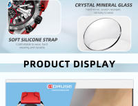 Reloj Boruse Para Hombre Rojo Impermeable Cronógrafo Reloj De Pulsera De Negocios Con Calendario Reloj Masculino Regalo Perfecto - details 9