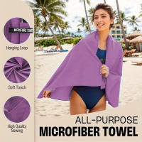 Toalla De Viaje Ultra Compacta Y Suave De Microfibra Para Secado Rápido Para Camping Gimnasio Playa Natación Yoga - 1 Pieza - details 4