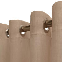 Cortinas Charly Color Beige, Multifunción (Pasabarras y cinta fruncida), Cortina salón con Ollados para un Hogar Elegante. Transforma tus Cortinas de Salón, Dormitorio o Comedor con Estilo. Cortinas confeccionadas con cinta fruncida y Ollados metálicos - details 3