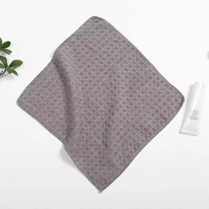 Toalla De Mano Cuadrada 30x30cm Pequeña Toalla De Rostro Suave Y Absorbente Toalla De Baño Para Niños Y Adultos Tecido Waffle Mecánica Lavable Toalla Multifuncional Para Limpieza - 1