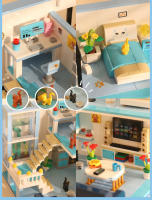 Bloques De Construcción Creativos Para Dormitorio Casa De Juguete De Ciudad Amigo Set De Cocina De Apartamento Modelo Micro Bloques De Juguete Para Niña Regalo - details 1