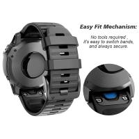 Correa De Silicona QuickFit Para Reloj Garmin Fenix 6 6X pro 7 7X 5X 5 plus Fenix8 Forerunner 955 965 Tactix 8 Brazalete Unisex - details 5
