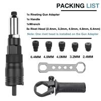 Herramienta De Clavija Eléctrica Adaptador De Inserto De Tornillo 2.4MM/3.2MM/4.0MM/4.8MM/6.4MM Para DIY En Casa Herramienta De Clavado Sin Cable - details 8