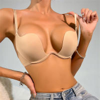Sujetador De Push up Para Mujer Sin Espalda Estilo Sexy Recogedor Invisibles Sin Costuras De Corte Profundo Bragas De Boda Lencería Transparente Sin Aros - details 18