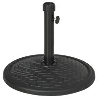 Outsunny Base de Sombrilla de Hormigón Soporte para Parasol de 14 kg Pie de Parasol para Mástil de Ø32-38 mm para Jardín Terraza Patio Ø46x34 cm Negro - details 0